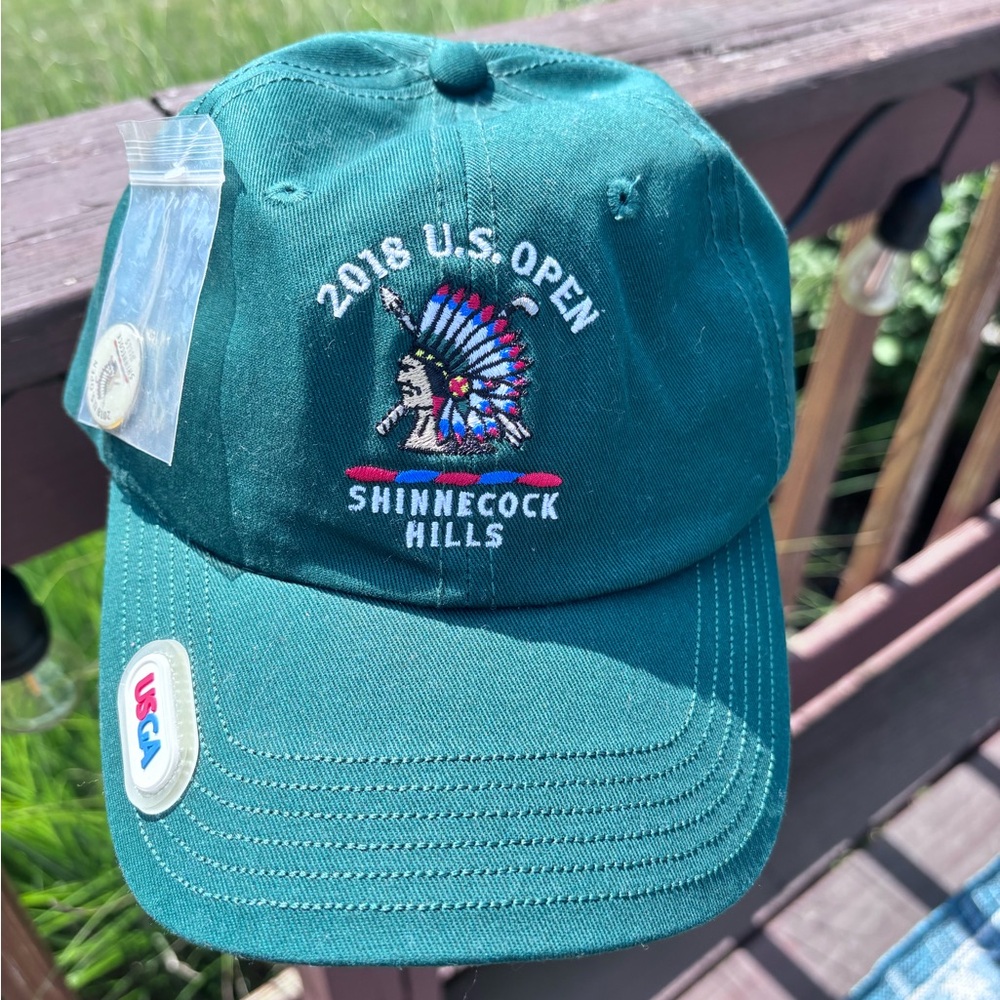 2018 US Open Shinnecock Hills Golf Strapback Baseball Cap USGA Member Green NEW
